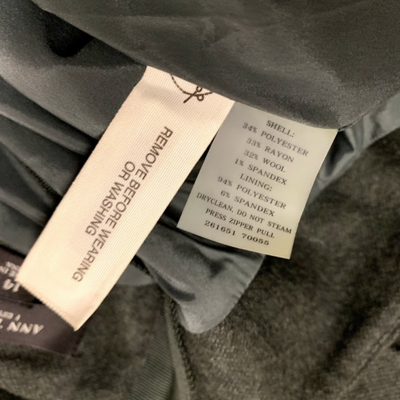 Ann Taylor | Forest Green Wool Blend Pencil Skirt - Picture 8 of 8